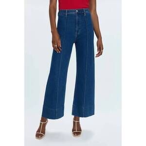 NEW PISTOLA penny high rise wide leg cropped jeans in blue